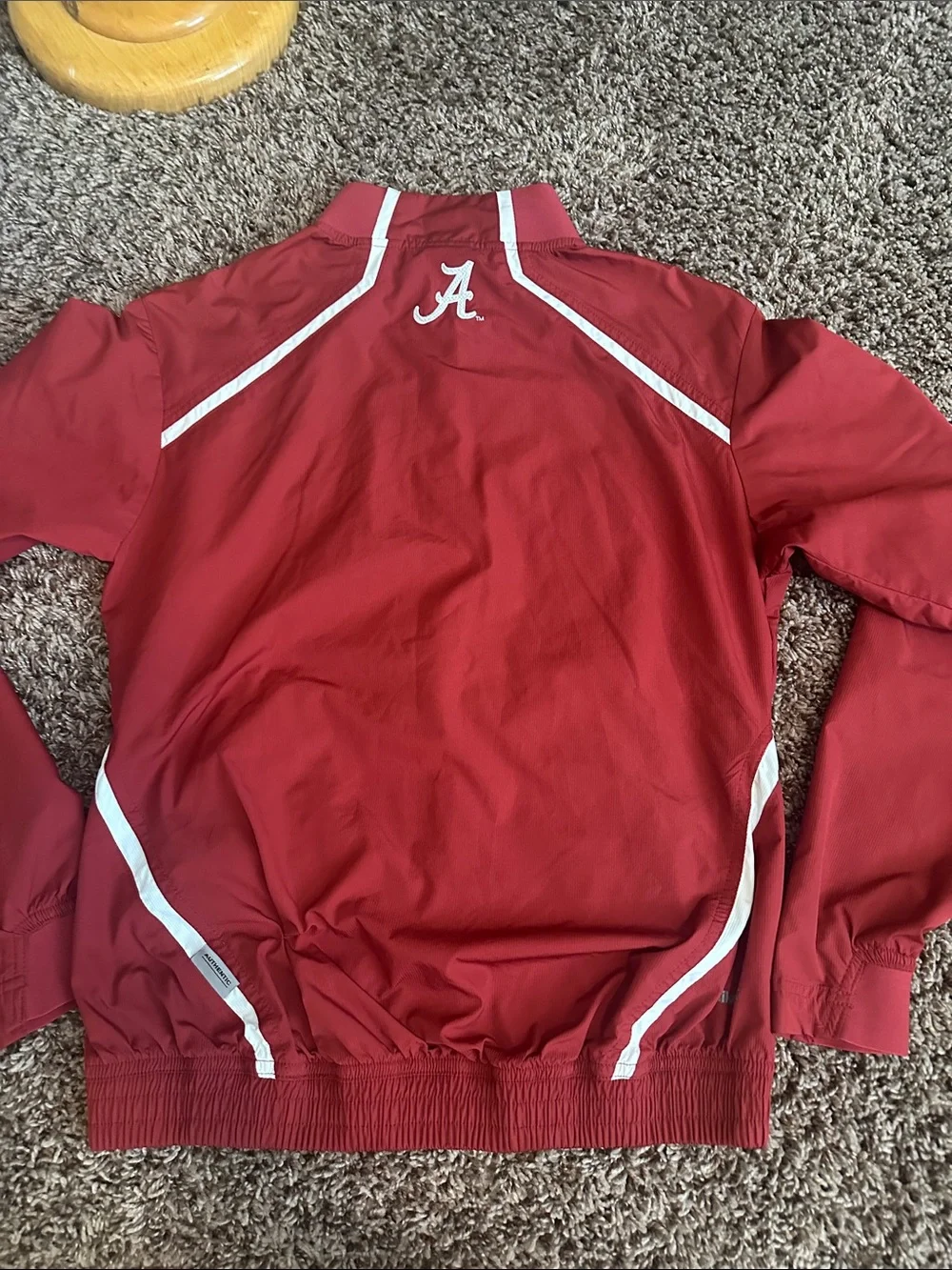 Nike Red Full-Zip Alabama Windbreaker Jacket with White Accents